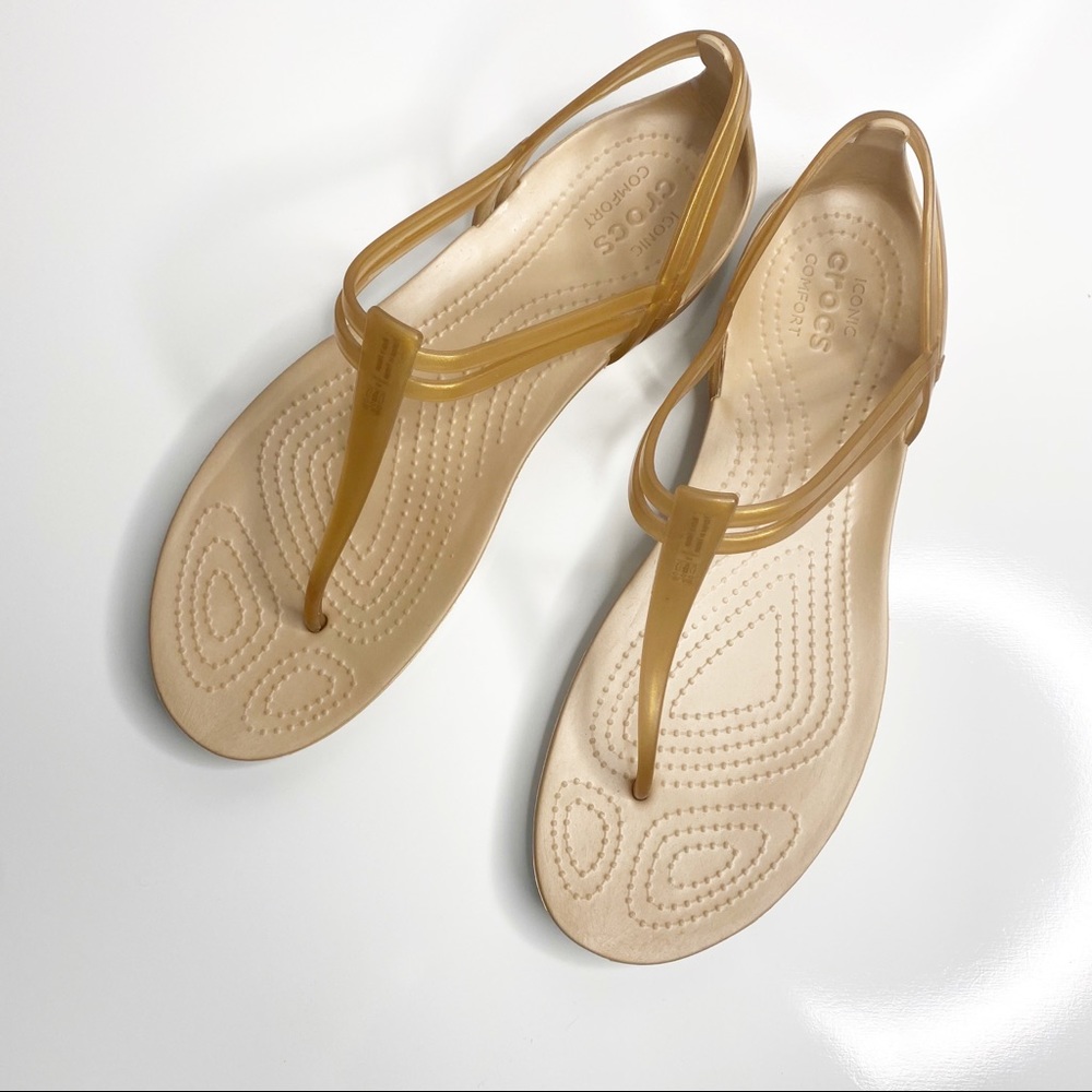 Crocs Isabella T Strap Sandal Bronze Huarache